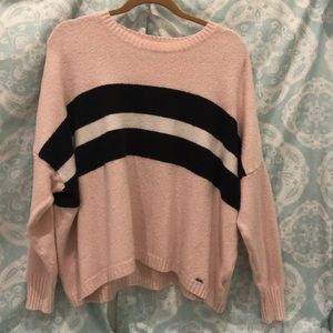 Hollister gently used pink, black, and white top!